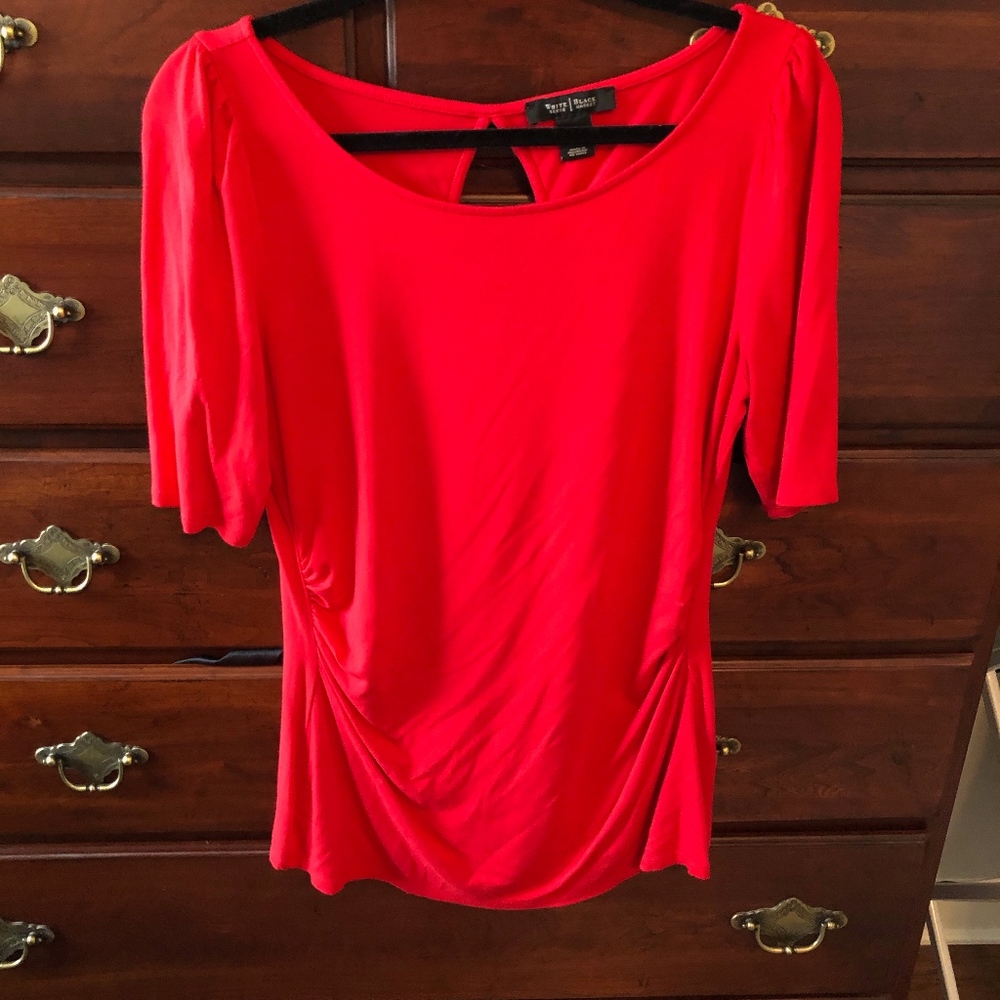 White House Black Market Red fitted top